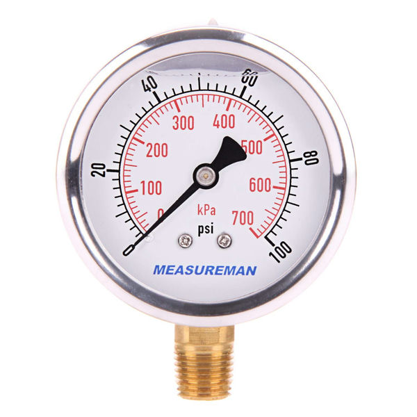Chemical Pressure Gauge Va Glycerin Ø63Mm 1/4