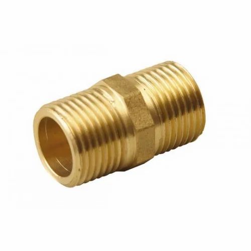 Double Nipple 3-Piece Brass R3/8