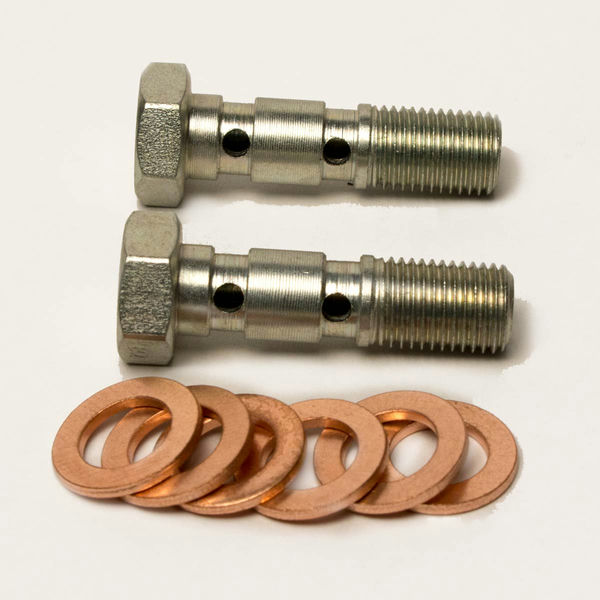 Banjo Screw 2-Fold Brass G1/2