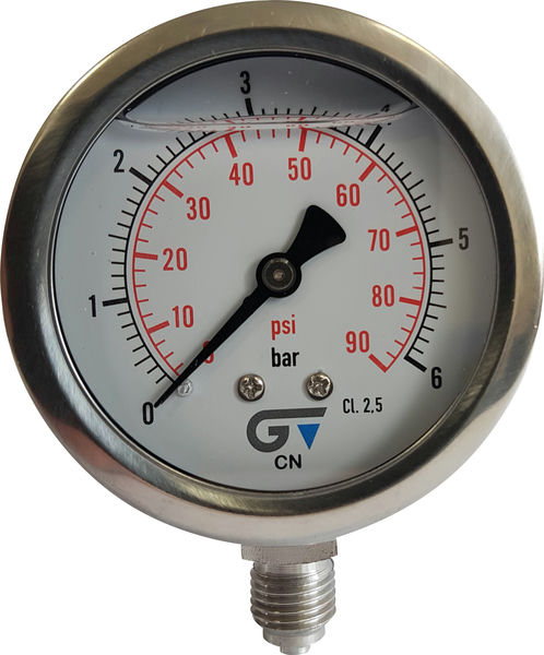 Pressure Gauge Va/Stainless Steel Ø100Mm 1/2