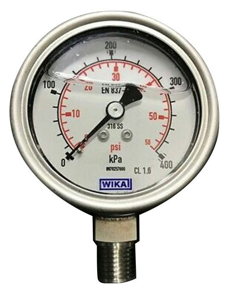 Compact Pressure Gauge Va/Stainless Steel Ø50Mm 1/4